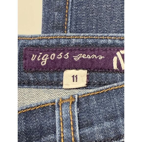 Vigoss Women’s Straight Leg Low Rise Denim Jeans Medium Wash Blue Size 11 - Picture 9 of 9